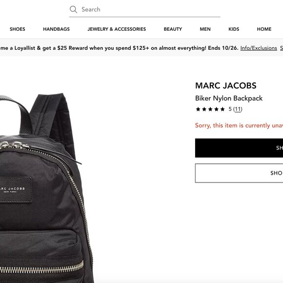 Marc Jacobs Nylon Biker Backpack in Black - Large or Medium main image 14